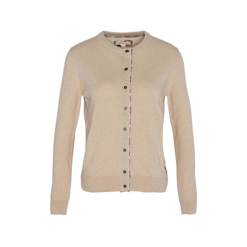 Barbour Cardigan Cardigan Donna con toppe sui gomiti Beige A24 - BARBOURLKN1076 - YE91 - 10 - Francavilla Moda